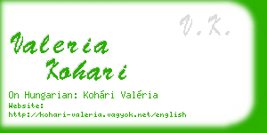 valeria kohari business card